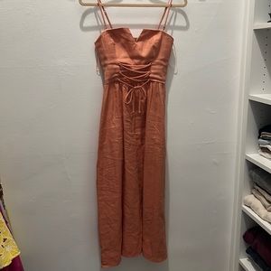 Linen reformation midi dress